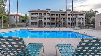 Canyon oaks pool view with nice relaxation areas